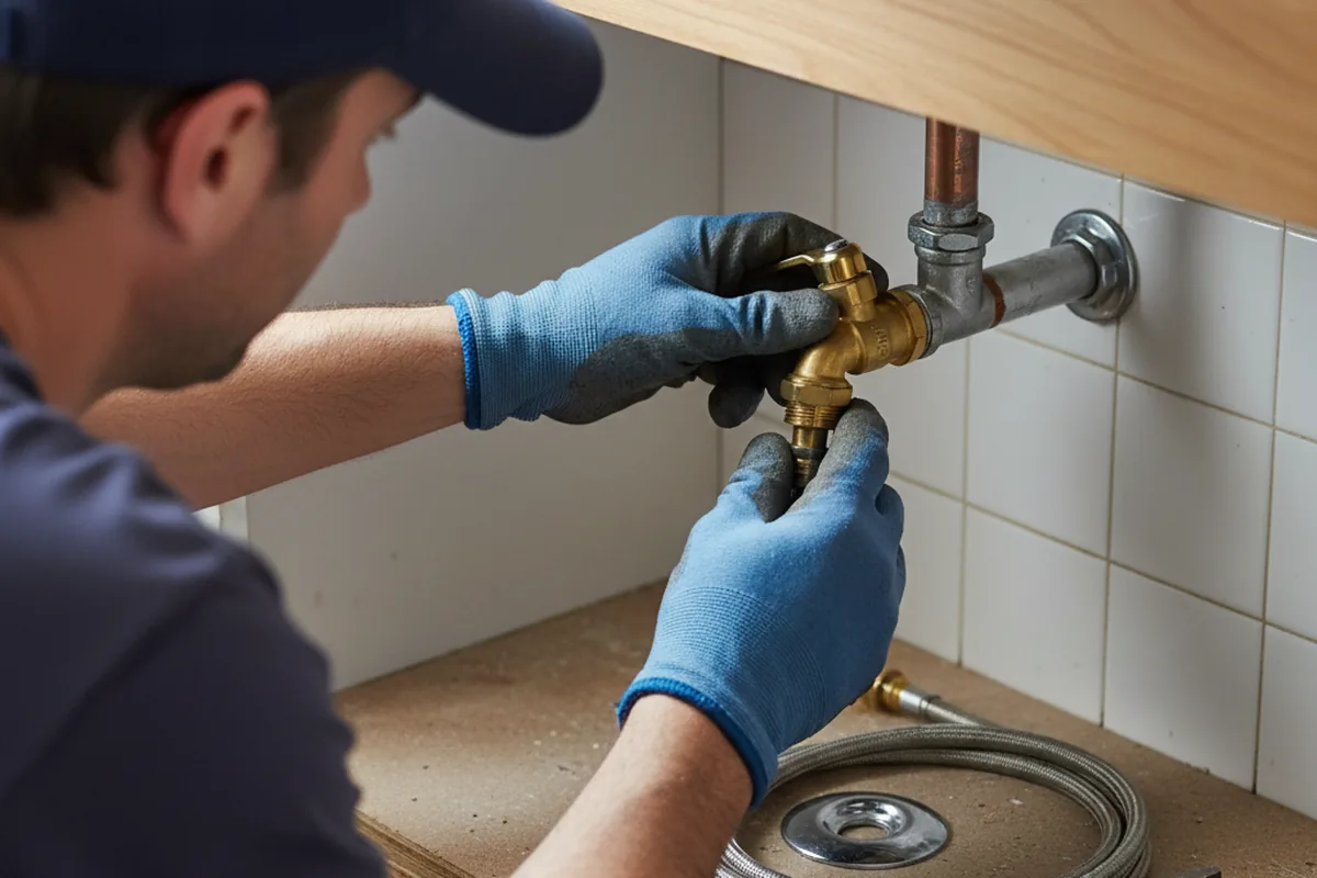 Shutoff valve and fitting work during Faucet and Fixture Repair in Donnellson
